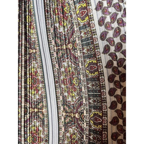 Women's Peasant Style Paisley Print Midi Skirt Stretchy - Picture 6 of 9